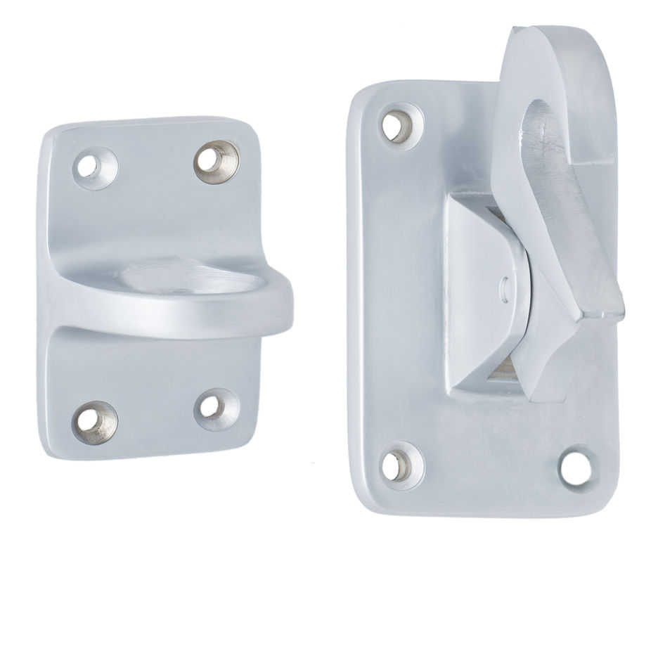 Satin chrome HD latch-back Wall mount Door Stop 608SCW