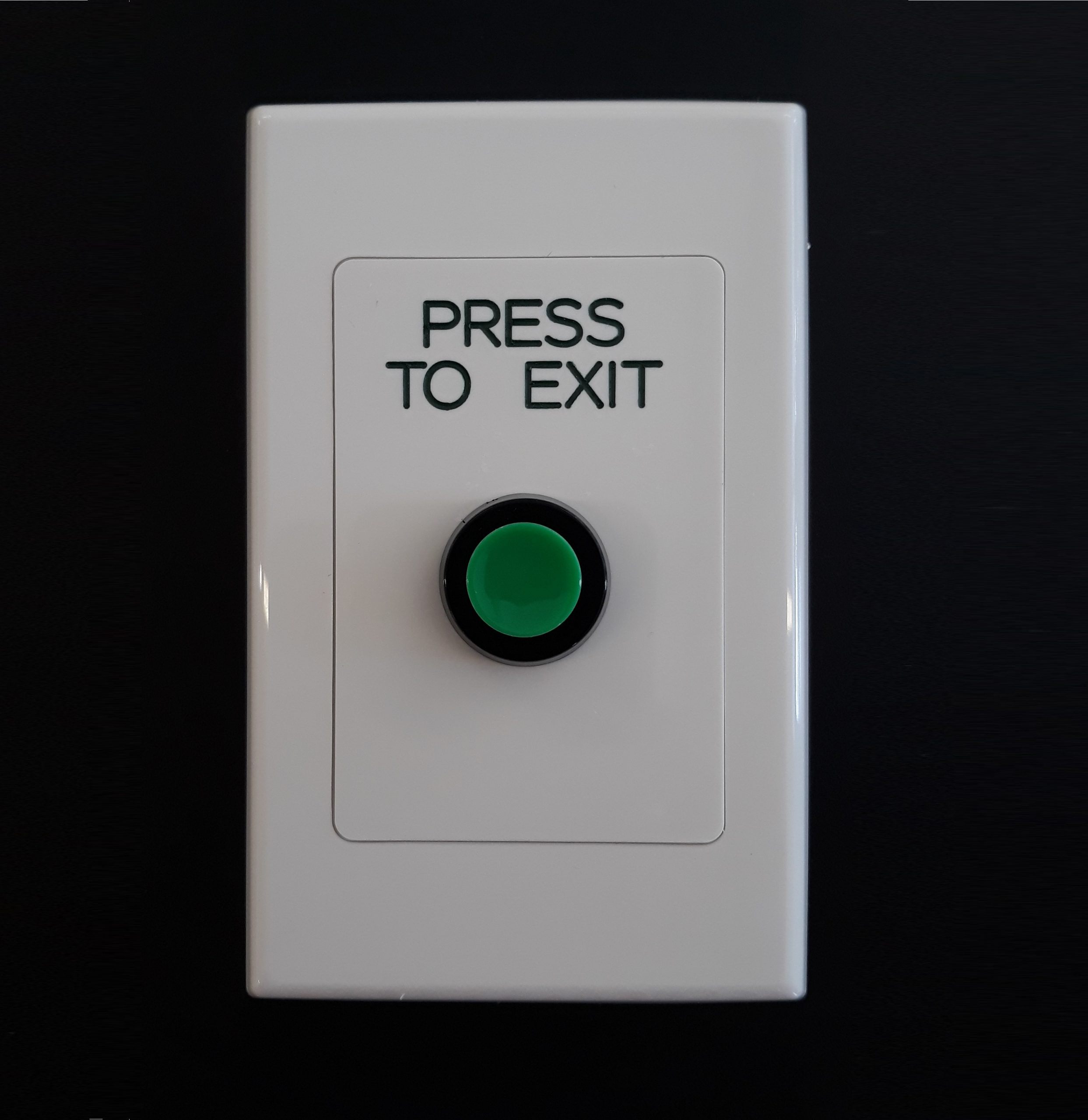 Push Button Full Plate PRESS TO EXIT