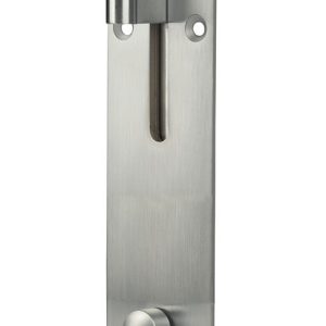 Flush bolt slide necked 150mm - satin chrome