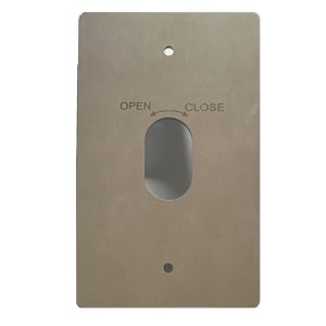 Lock-It-Well - PZ25 Stainless Plate for Mounting Oval 3 (OPEN - CLOSE)