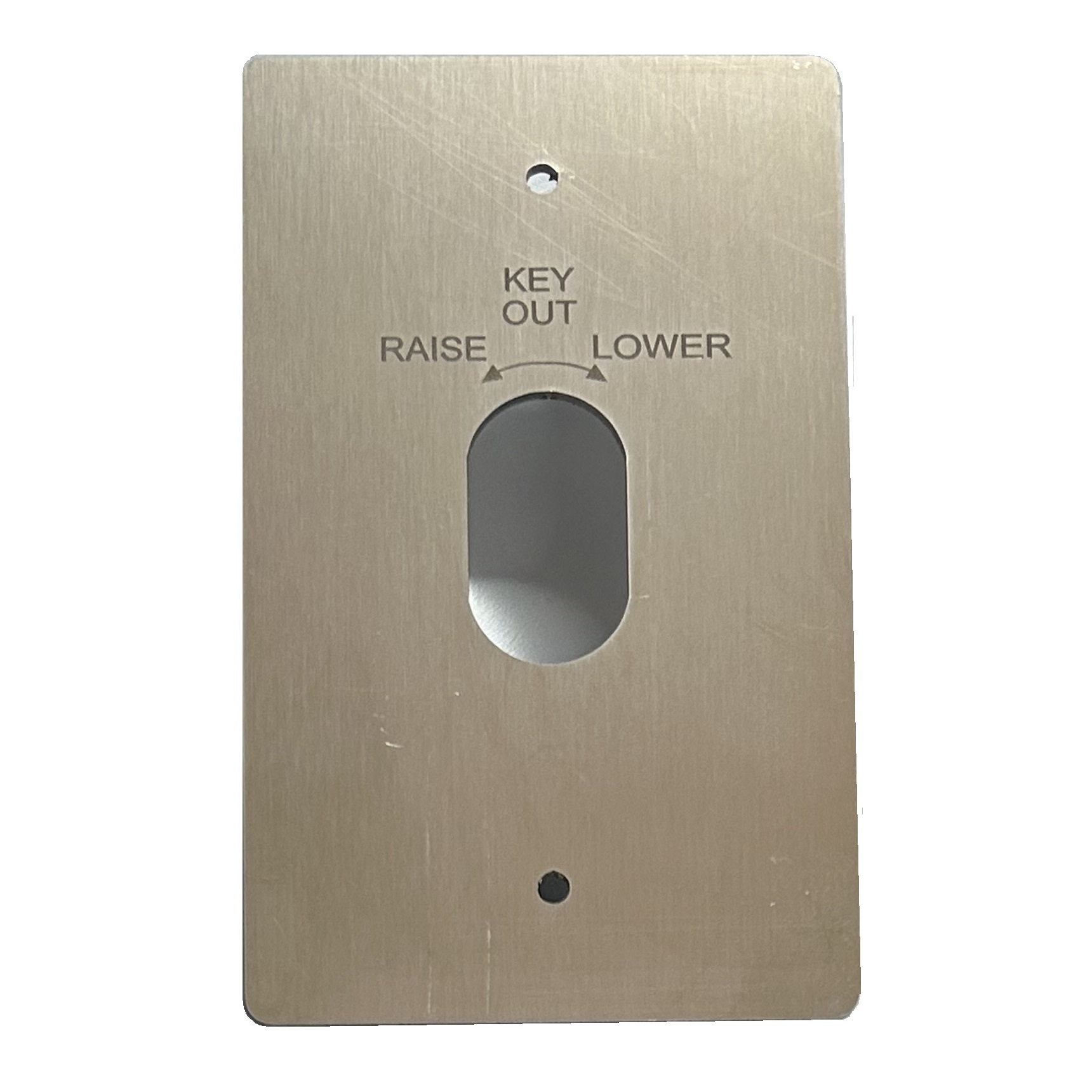 Lock-It-Well - PZ25 Stainless Plate for Mounting Oval 3 (RAISE - LOWER)