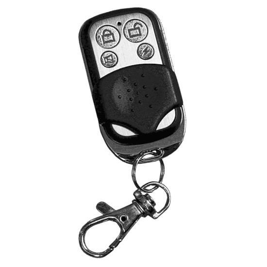 AAP RM-0001A 4 Button Black & Chrome Remote 434Mhz