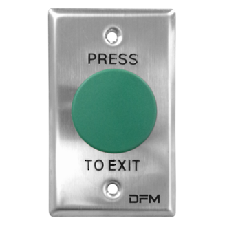 AAP WEL2220 Exit Button with Mushroom Green Push Button SS