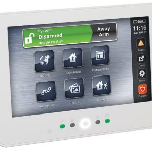 PowerSeries Pro 7″ Full Colour Hardwired Touchscreen Alarm Keypad with Prox Support in White